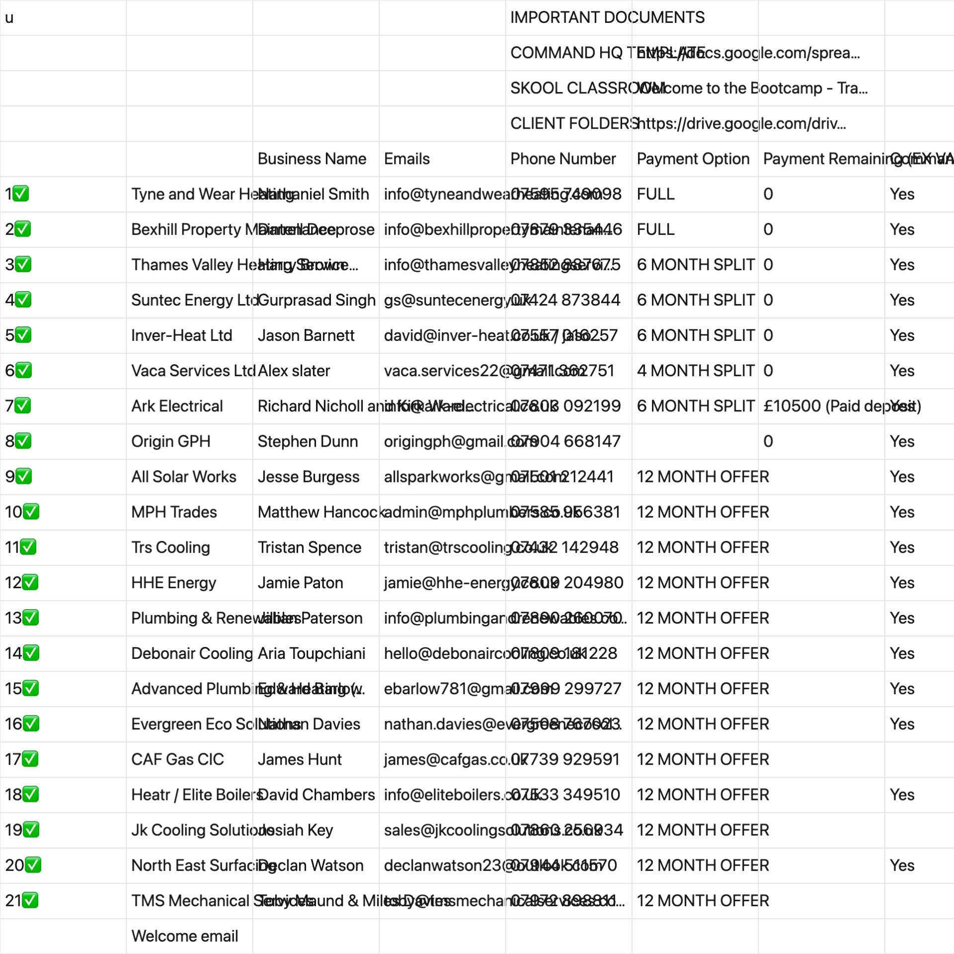 First sheet temaplte